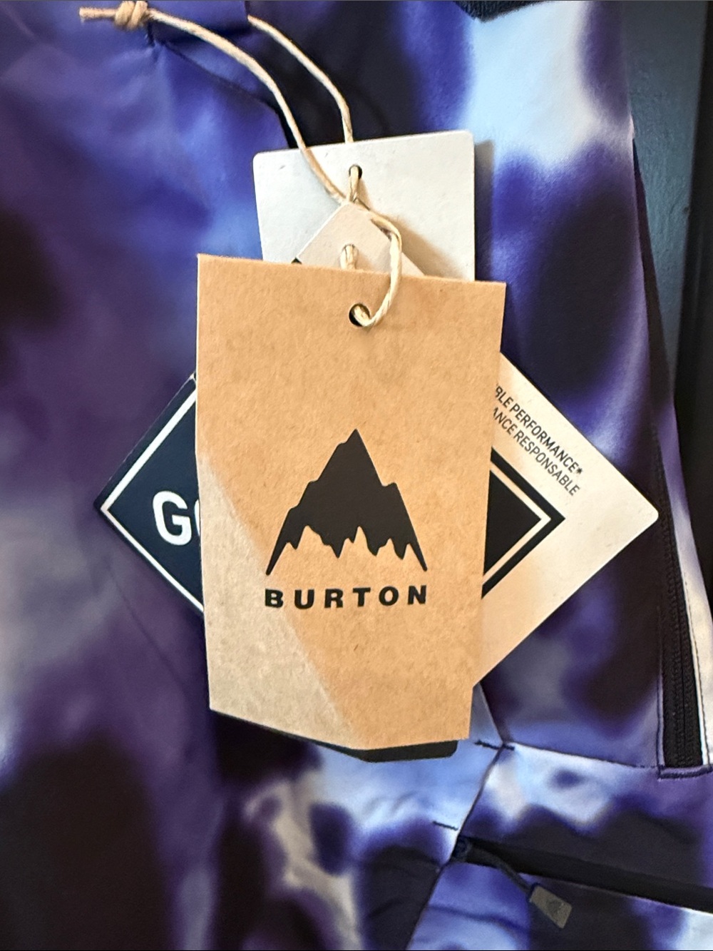 Burton Purple & Black Tie-Dye Snow Bib Jumpsuit - Picture 3 of 5